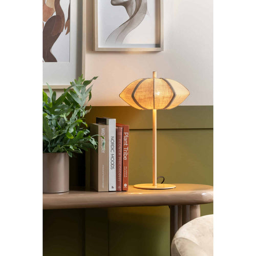 Leitmotiv tafellamp Paris Disc - beige - Ø34cm