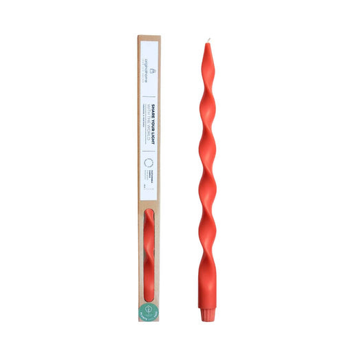 Originalhome spiraalkaars 40 cm - rood