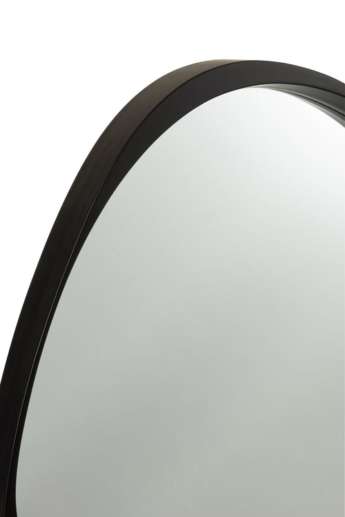 J-Line spiegel Giles - glas - zwart - small - Ø 71 cm