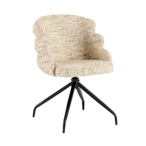 Giga Meubel Eetkamerstoel Claes - Taupe - Draaibaar - Set van 2 - vtwonen shop