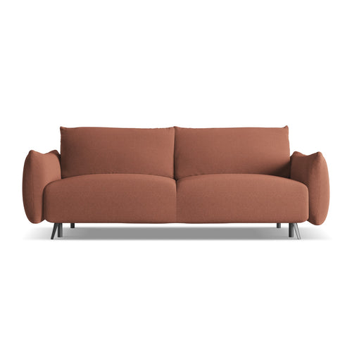 LaMiaSofa 3-zits slaapbank Genova - chenille stof - gedempt roze - 230x105x86
