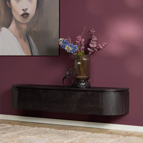 Starfurn Tv-meubel Excellent - Zwart Hout - 160x35x30cm