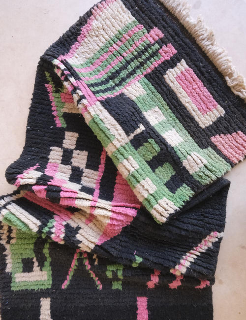 AFK Living vloerkleed Berber - handgemaakt - Wol - 74 x 344 cm