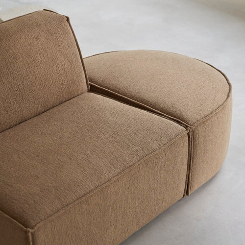 Tikamoon Modulaire loungefauteuil in camelkleurige stof - Bruin