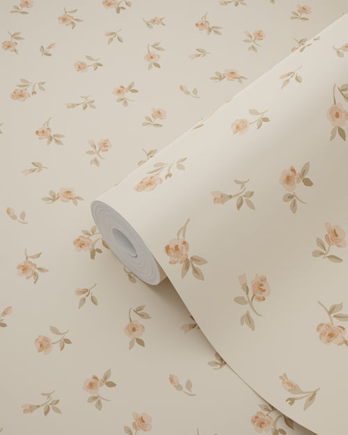 ESTAhome behang vintage bloemetjes beige - 53 cm x 10.05 m - 139834 - vtwonen shop