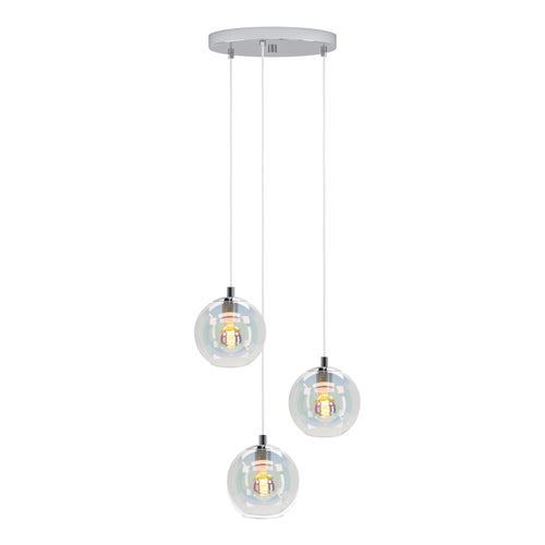 EGLO hanglamp Ariscani 2 - ø 42,5 cm - gekleurd glas - chroom