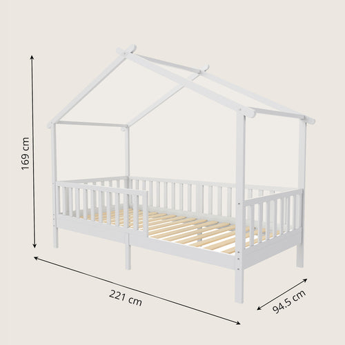 Petite Amélie Huisbed Maison - Peuterbed 90x200 cm - Bedhuisje - Wit - vtwonen shop