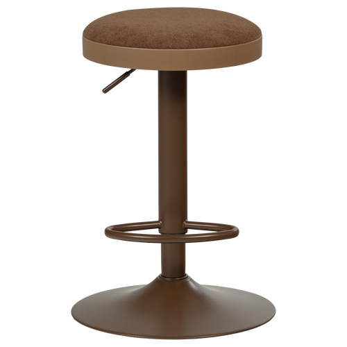 WOOOD barstoel in hoogte verstelbaar Mevo - Chenille - Bruin - 82x42x42