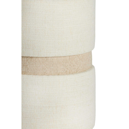 Light & Living poef Novira - bruin - Ø35cm