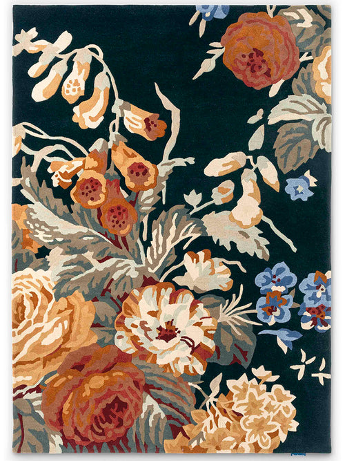 Vloerkleed Sanderson Stapleton Park Navy Burnt Orange 45318 250x350 cm - vtwonen shop