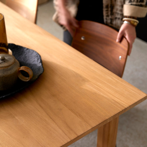 Tikamoon Uitschuifbare tafel van massief teak 8-10 pers. - Naturel