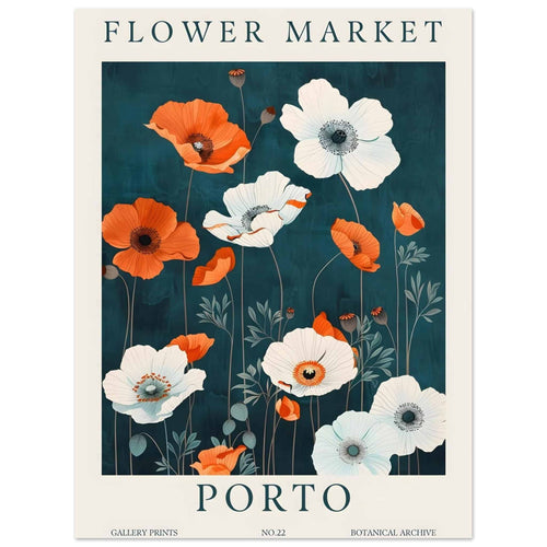 Artfulprints  Flower market - Porto   poster 30x40 cm - vtwonen shop
