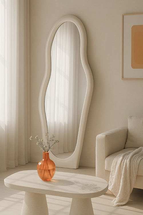 Brix spiegel Olivia Off White - wit