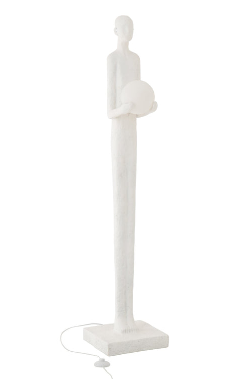 J-Line lamp Person - polyresin - wit