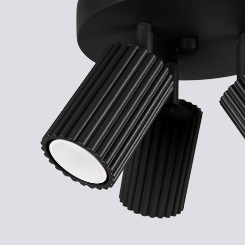 Sollux Lighting Plafondlamp KARBON 3P zwart - 19,5x19,5x18cm