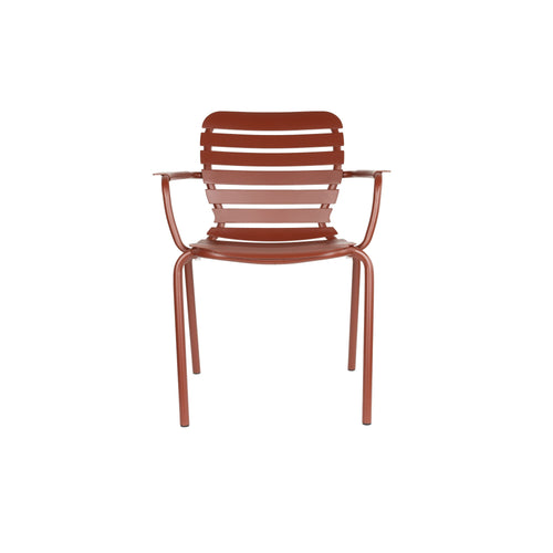 Zuiver Vondel Tuinstoel met Armleuning Rood - Set van 2