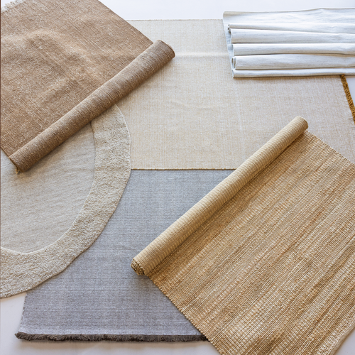 WOOOD vloerkleed 170x240 cm Weavly - Wol - Bruin/Naturel