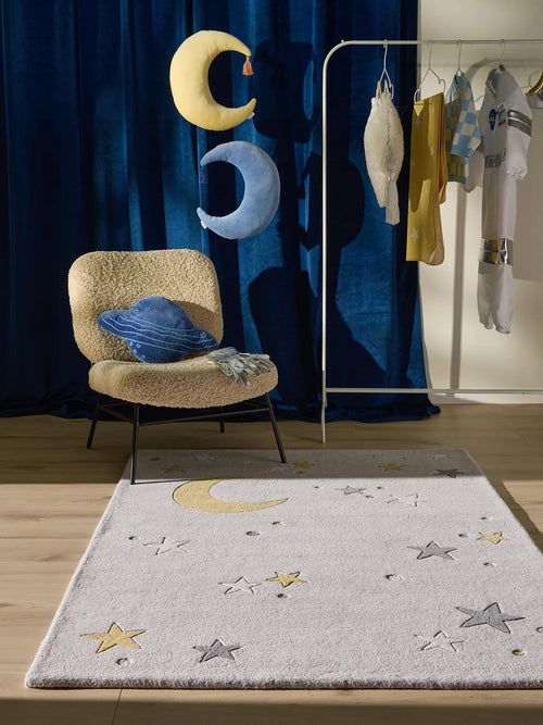 benuta kindervloerkleed Alex - grijs - 120x170 cm