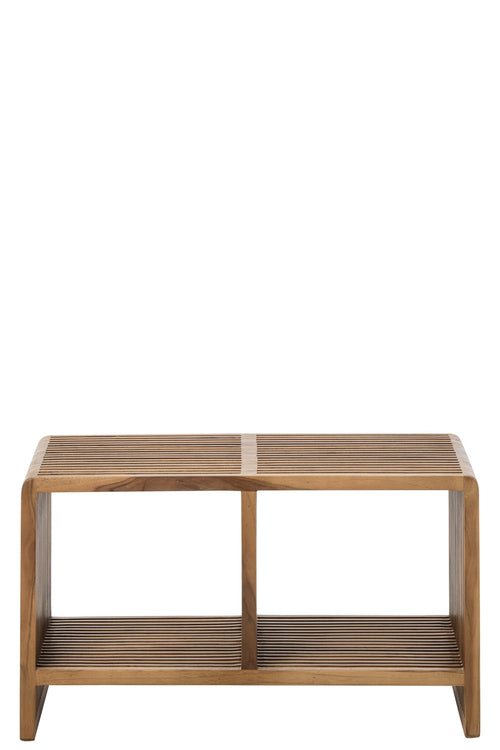J-Line Bank met latten - gerecycled hout - naturel