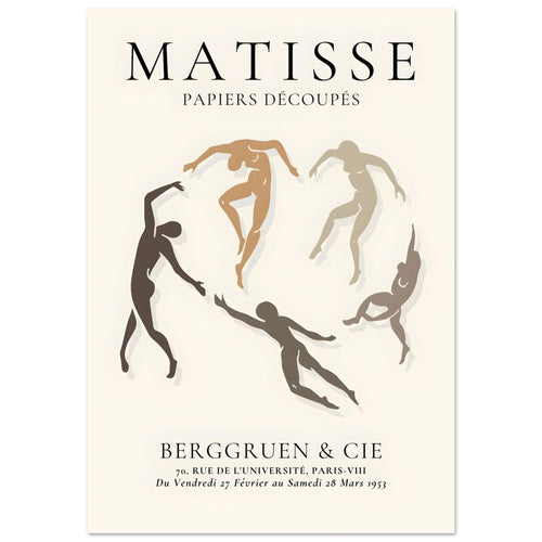 Artfulprints Poster met Lijst Matisse – The human ring II   - 50x70 cm - Meerkleurig