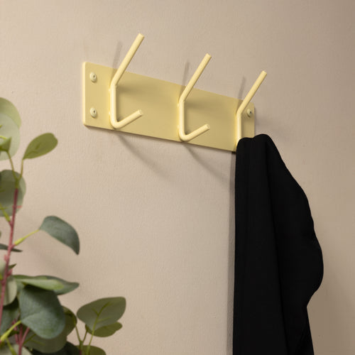 Spinder Design kapstok Fusion 3 - Butter Yellow - 3 haken - Exclusief voor vtwonen! - vtwonen shop
