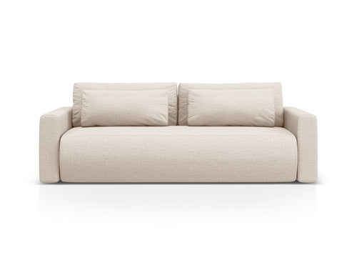 Cosmopolitan Design Slaapbank met opbergdoos Belfast 3-zits, structurele stof beige - 105x238x84cm