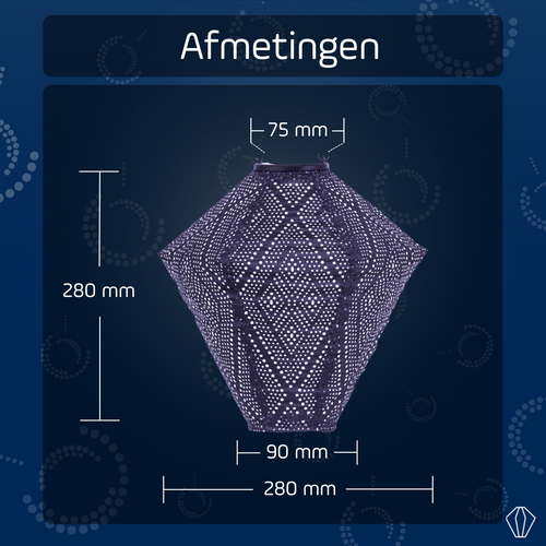 Lumiz solar lampion ikat diamond - 28 cm - future dusk