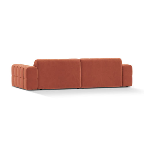 Cosmopolitan Design - Bank Chicago 4-zits, flueel koraal - 102x252x78cm