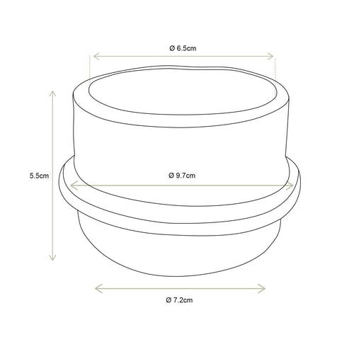 vtwonen - Waxinelichthouders Straight - Keramiek - Donkerbruin - 8.5 x 5.5 cm - Set van 2