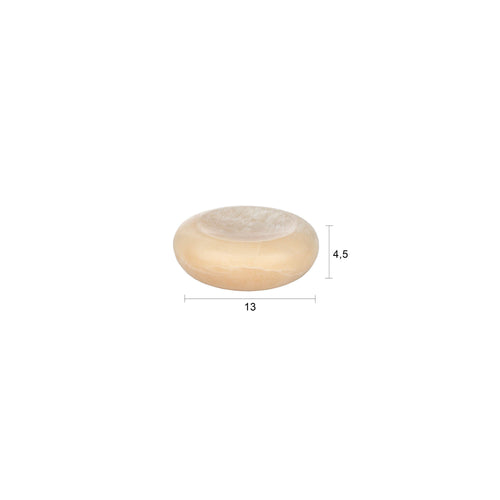 Dutchbone Onno Tray/ Decoratie schaal Onyx Natuursteen  - Geel