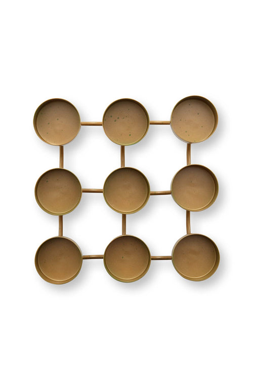 vtwonen - Theelichthouder - Metaal - Goud - 16.5x6 cm