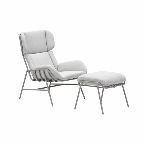 Garden Impressions loungestoel Fresno taupe incl. voetenbank - vtwonen shop