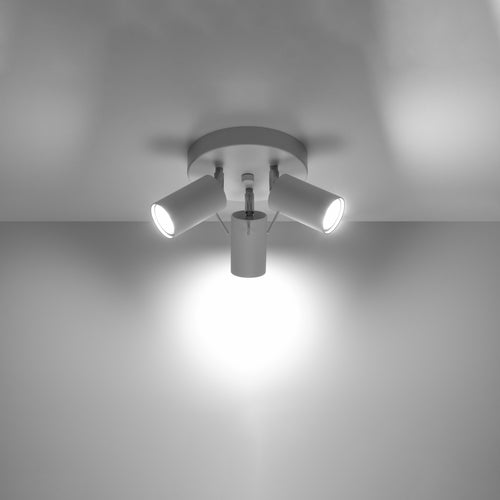 Sollux Lighting Plafondlamp RING 3P wit - 20x20x18cm