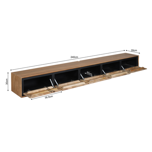 Starfurn  tv meubel RichWood - bruin - 35x280x30cm
