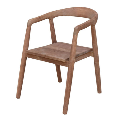 DÉJA Living Tuinstoel Lennox - Naturel Teakhout - Zithoogte 43cm - Set van 2 - vtwonen shop