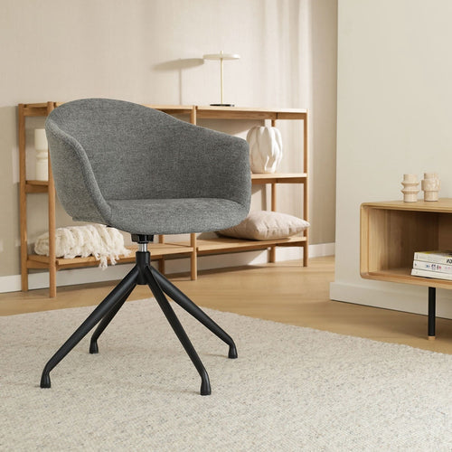 Nolon Nola-Otis Draaibare Eetkamerstoelen Set - Donkergrijs - Zwart - vtwonen shop