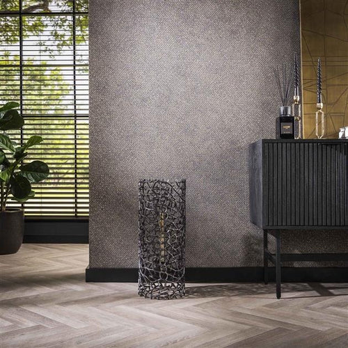 Giga Meubel Vloerlamp Weaver - Zwart Metaal - 1-Lichts - 25x25x61cm - vtwonen shop