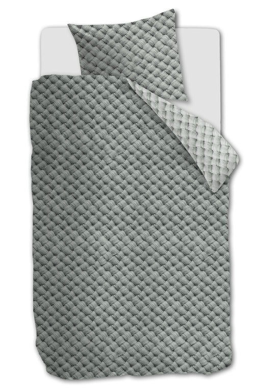 Rivièra Maison Dekbedovertrek Woven Wool - 140 x 200/220 cm - Groen