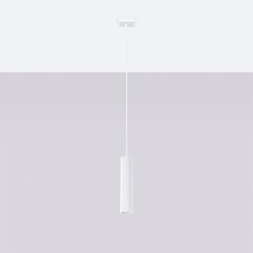 Sollux Lighting Hanglamp KARBON 1 wit - 8x8x118cm