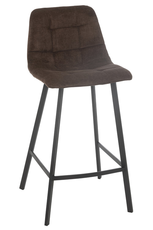 J-Line barstoel Kent - metaal/polyester - bruin