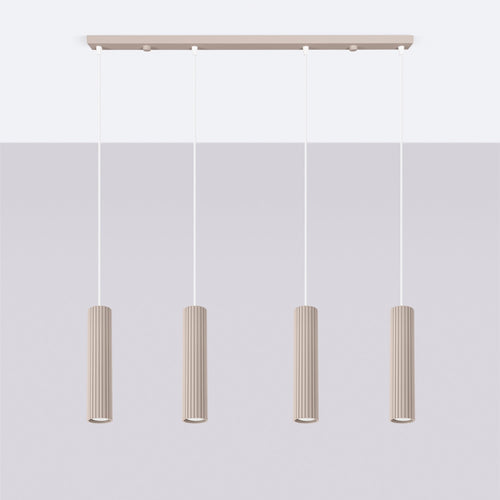 Sollux Lighting Hanglamp KARBON 4L taupe - 81x5x120cm