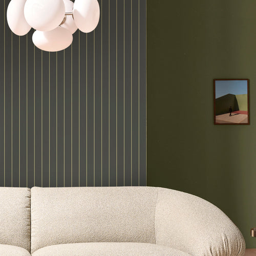 MADE Vliesbehang - Kyria Navy & Mint Stripe