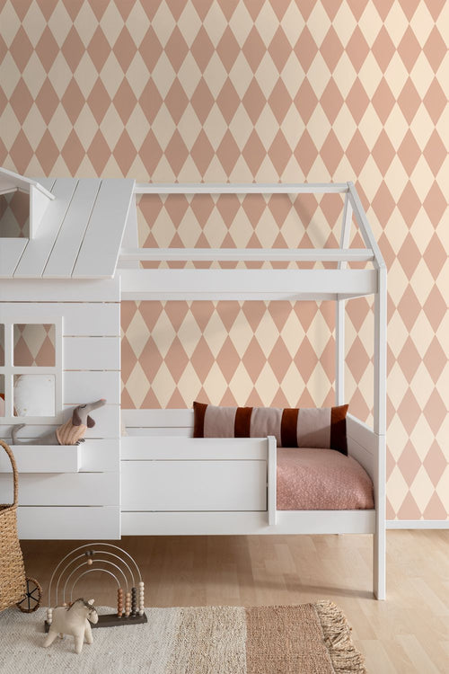 ESTAhome behang ruiten roze - 50 x 900 cm - 131917