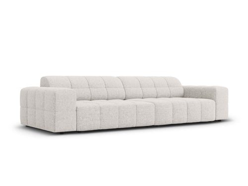 Cosmopolitan Design Bank Chicago 4-zits, chenille lichtgrijs - 102x252x78cm