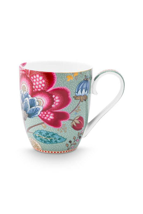 Pip Studio Mokken - Blooming Tales - Lichtblauw - 450ml - Set van 2