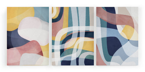 Set 3 Canvas 60x40 Geometrische Kleuren