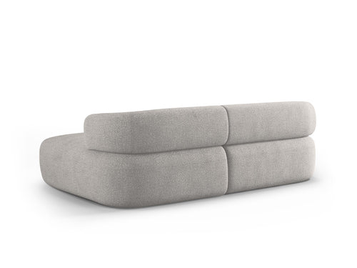 Micadoni rechter hoekbank Jenny 5-zits, boucle lichtgrijs - 145x200x73cm