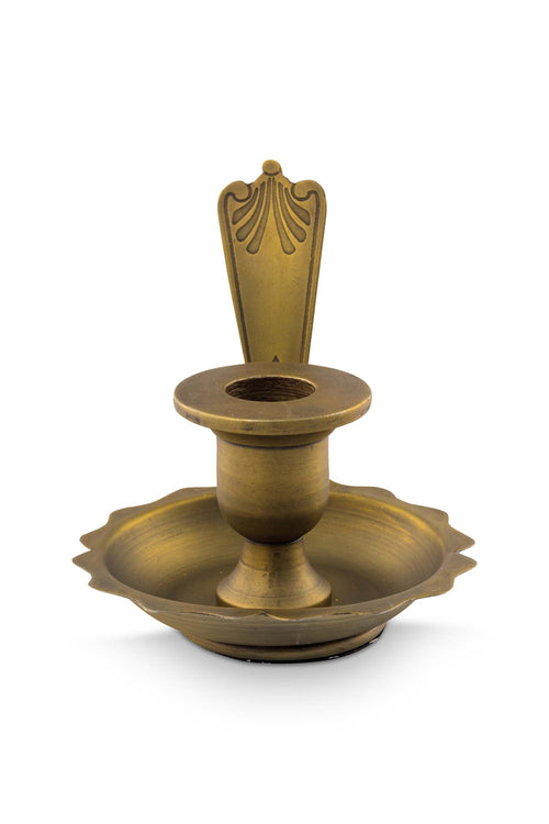 vtwonen - Kandelaar - Metaal - Goud - 17x10x8 cm