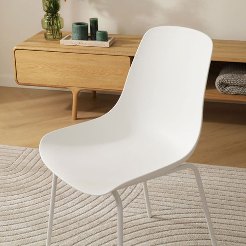 Nolon Nora-Pip Eetkamerstoel Wit - Kunststof - Wit Onderstel - vtwonen shop