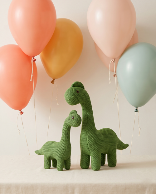 Pintado & Lacado knuffeldier Dinosaur - groente - 45 cm